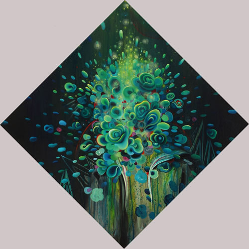 bursting colors swirl type paintings Michael Page
